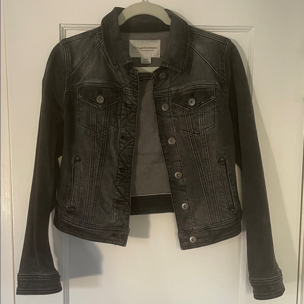 Pilcro and the Letterpress Charcoal Jean Jacket